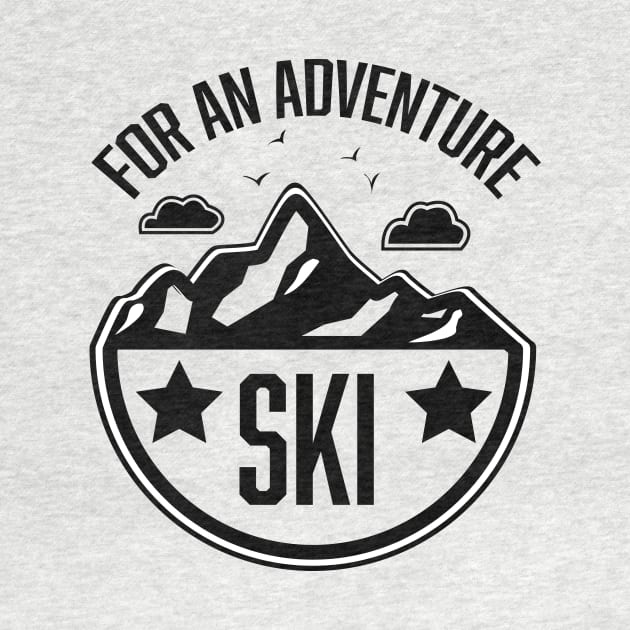 Retro Ski poster logo. by nickemporium1